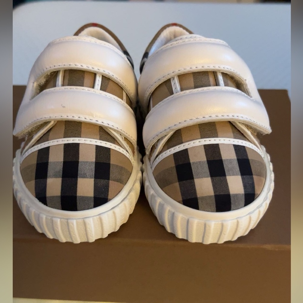 Burberry Tan and Black Sneakers with Chunky Sole